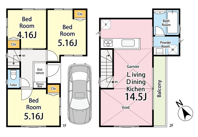 【間取り】 | 練馬区土支田3丁目　新築戸建4790万円 | ◇3LDK車庫付◇