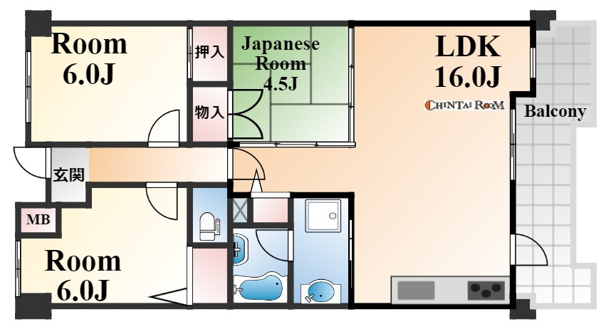 メゾンドカスカード六甲の間取り