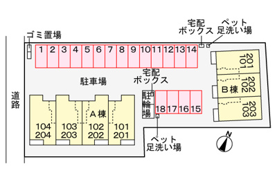 【区画図】 | エトワール　Ｂ | 駐車場