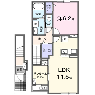 【間取り】 | エトワール　Ｂ | 間取図