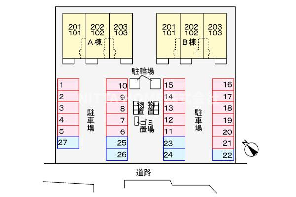 ルミエールⅢ　Ａの区画図