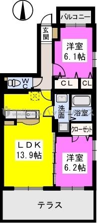 ブラウレーヘン東合川の間取り