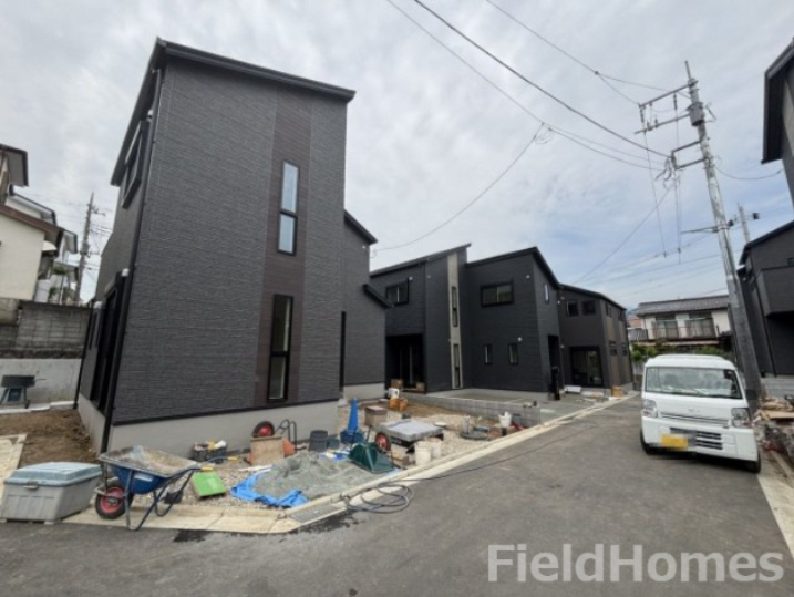 秦野市南矢名新築戸建て　6号棟の前面道路含む現地写真|前面道路含む現地写真です。
