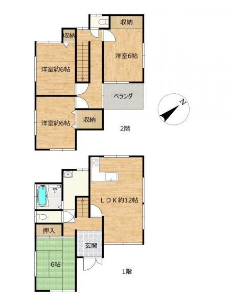 高知市神田 戸建ての間取り|リフォーム間取り4LDK。