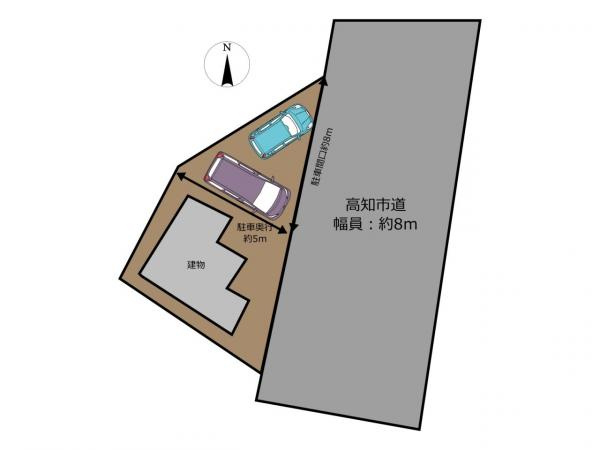 高知市神田 戸建ての区画図