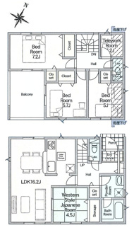 【間取り】 | 【仲介手数料無料！！】八王子市大塚　新築戸建て（全4棟）1号棟　5580万円