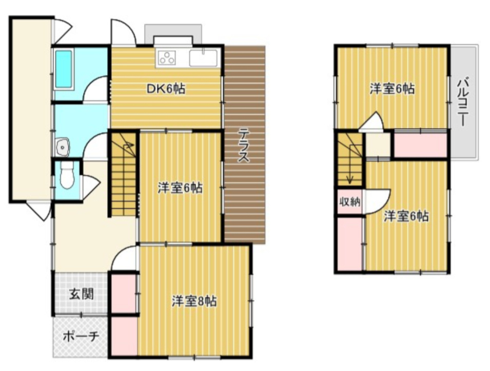 下島山甲　中古戸建の間取り