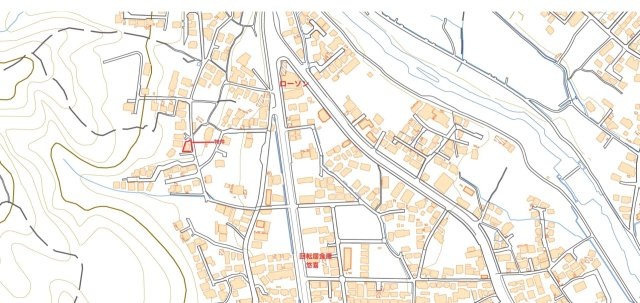 津山市小原　売土地（上物有）62坪の地図