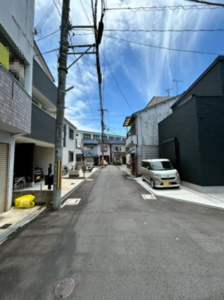 門真市御堂町の前面道路含む現地写真