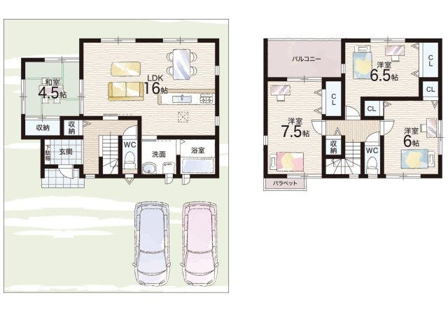 22(土)23(日)24(祝)現地説明会開催　大和郡山市今国府町　の間取り|1号地