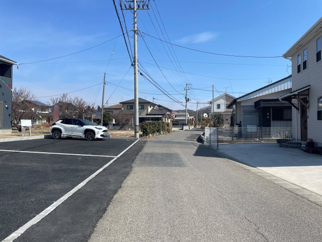 新築戸建　本宮市高木第6　Cradle Gardenの前面道路含む現地写真