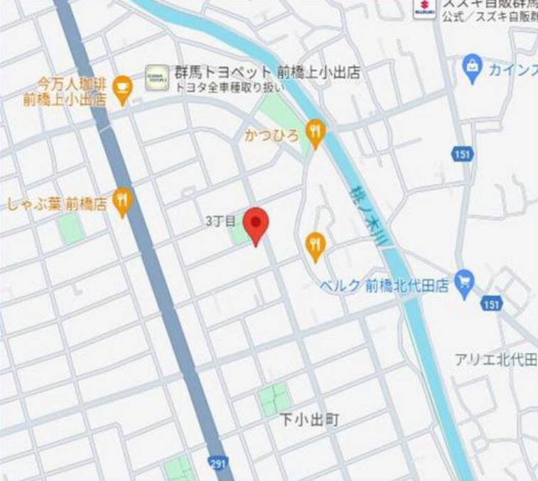 【中古戸建】前橋市下小出町三丁目　４LDK＋Sの地図
