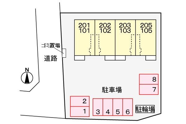 プレステージ若草　　 刈谷市近郊の賃貸はクラスホーム刈谷店の駐車場