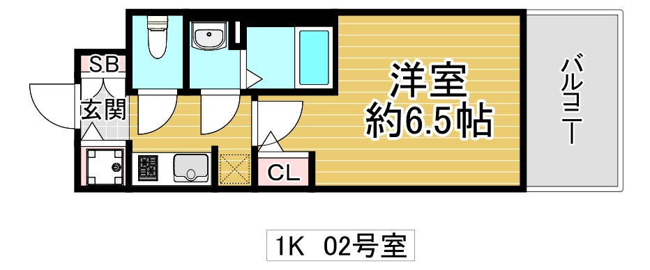 東大阪市高井田西６丁目の賃貸マンションの間取り
