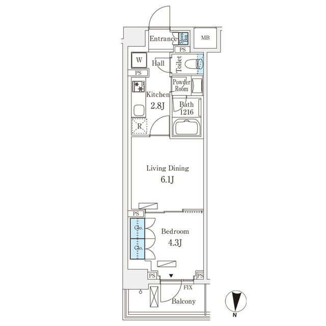 ロイジェントパークス押上錦糸町の間取り
