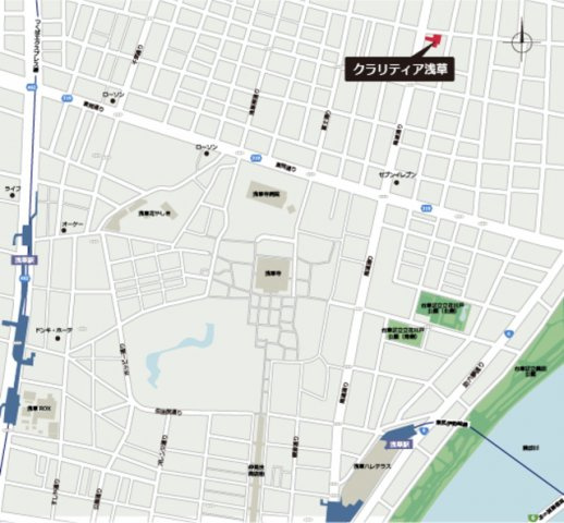 クラリティア浅草の地図