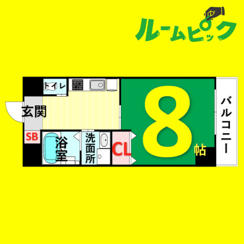 BERG IZUMI(ベルグイズミ)　名古屋市賃貸　仲介手数料無料の間取り