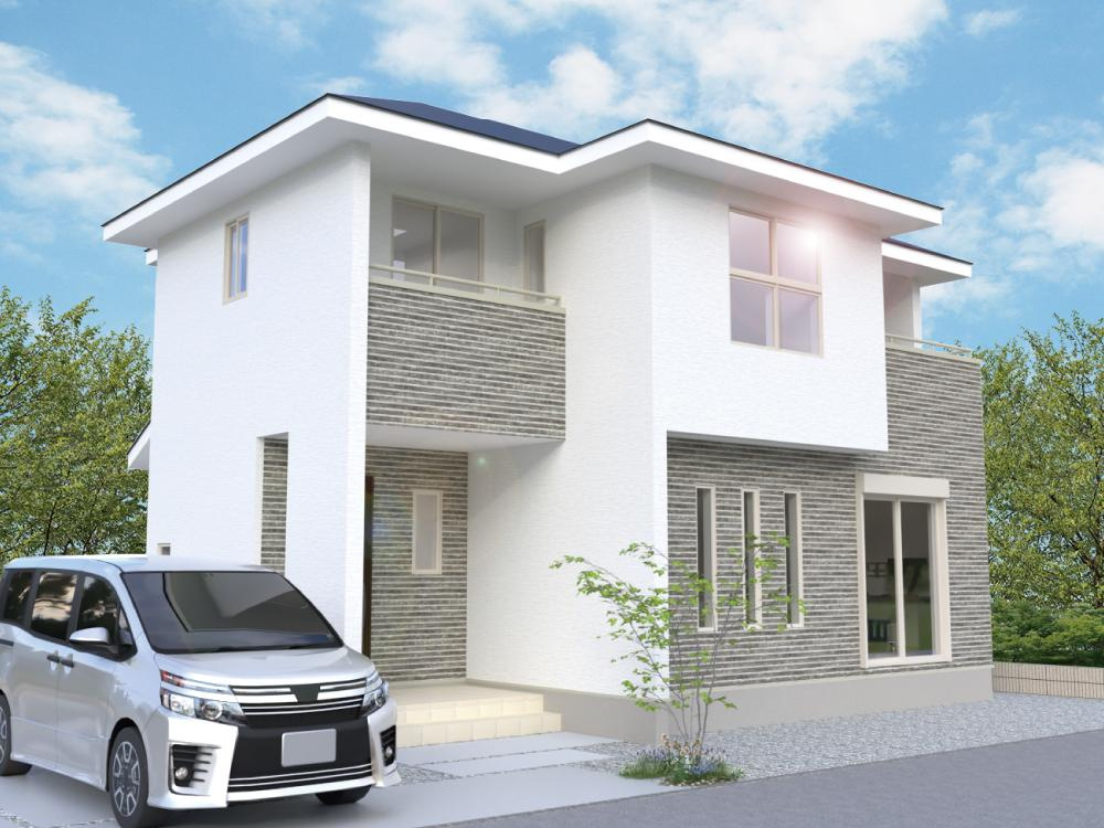 大平町富田　新築戸建2-1の外観パース