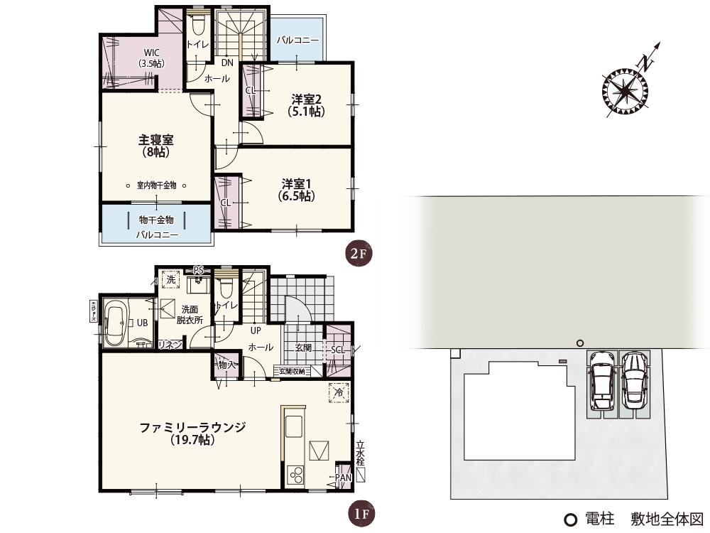 大平町富田　新築戸建2-2の間取り