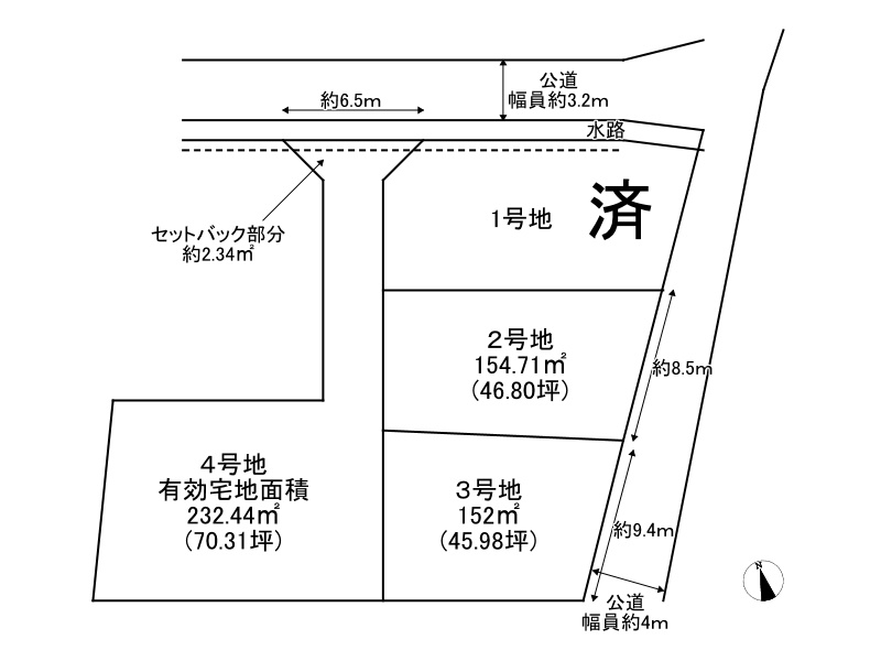 姫路市保城/4区画の区画図