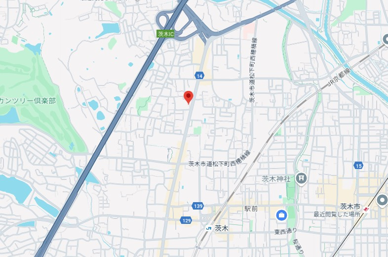 GARDENIA茨木の地図