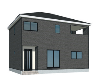 【外観パース】 | 山梨市小原東 新築戸建 全3棟2号棟 敷地面積286.66ｍ2