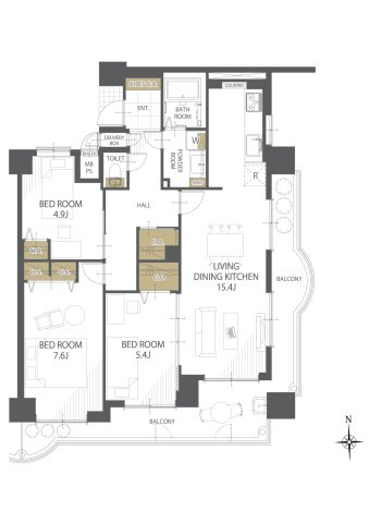 【間取り】クリーンピア大元駅前 