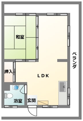 【間取り】 | 八幡宮アパート | 八幡宮アパート★那覇市安里エリア