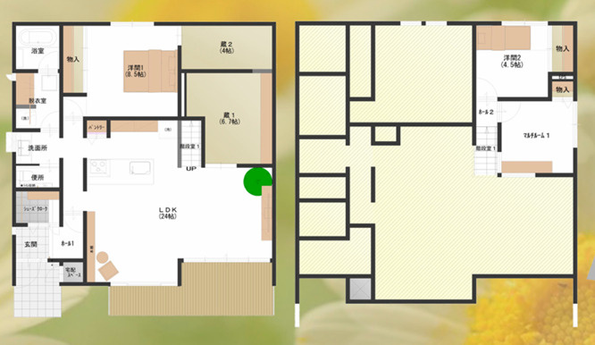 西片町戸建ての間取り