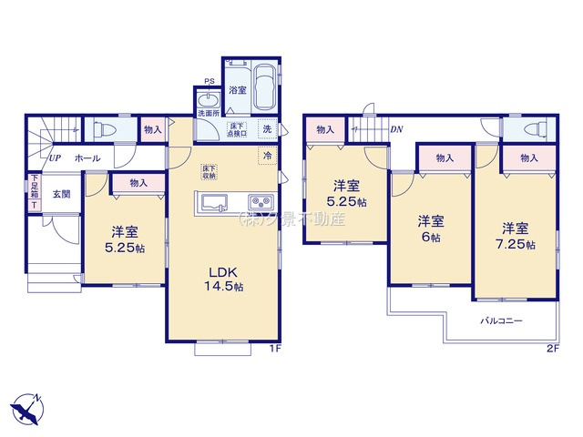 【間取り】 | 《仲介手数料無料》緑区宮本２丁目29-6(B号棟)新築一戸建てハートフルタウン