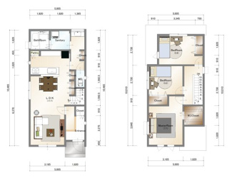 【参考プラン】 | 宇治市広野町宮谷1期　売土地　建築条件付き　 | 自由設計になりますので設計士と直接お話していただきオンリーワンのおうちづくりが可能です！需要の多いランドリールームも実現可能です。一緒に楽しくお家づくりをしていきましょう！　