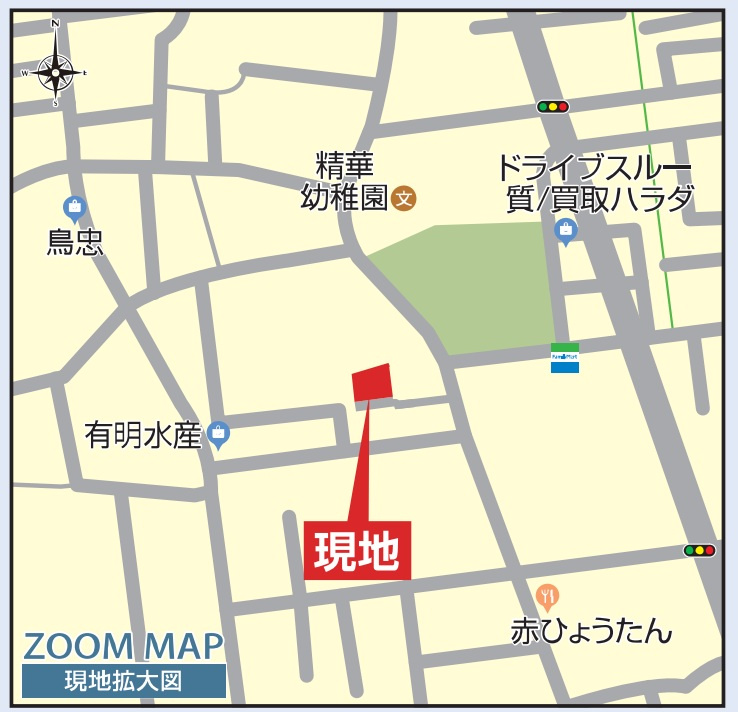2号棟　越谷市登戸町　新築戸建て　全2棟の地図