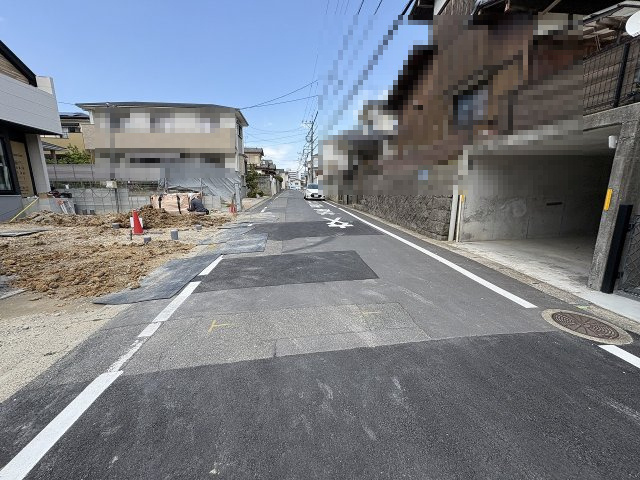 【その他】 | 福岡市東区八田3丁目2期　1号棟（全4棟）【仲介手数料無料・0円】 | 現地写真。前面道路です。