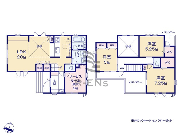 【間取り】 | 西東京市南町５丁目　新築戸建て　B号棟 | 3SLDK・土地面積99.68ｍ2・建物面積99.43ｍ2