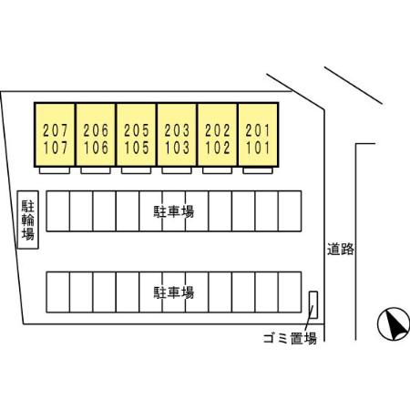 グランドソレーユ東合川の区画図