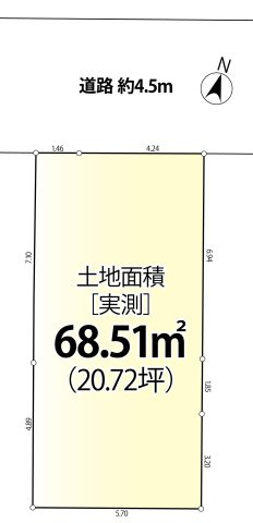 練馬区土支田4丁目　新築戸建限定1棟の区画図