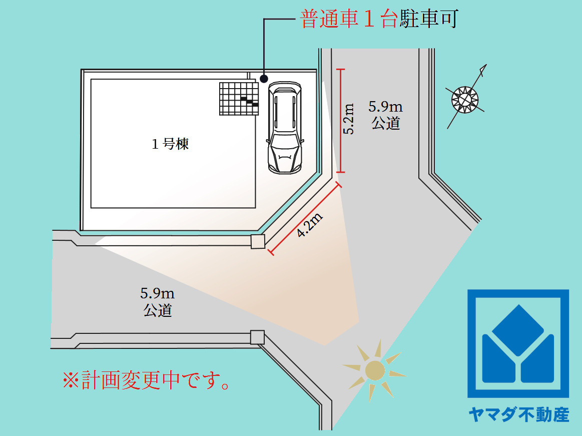 宇治市小倉町蓮池　2期　1号棟の区画図