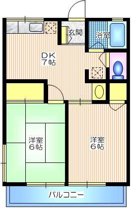 シティハイム　エヴァグリーンＢの間取り
