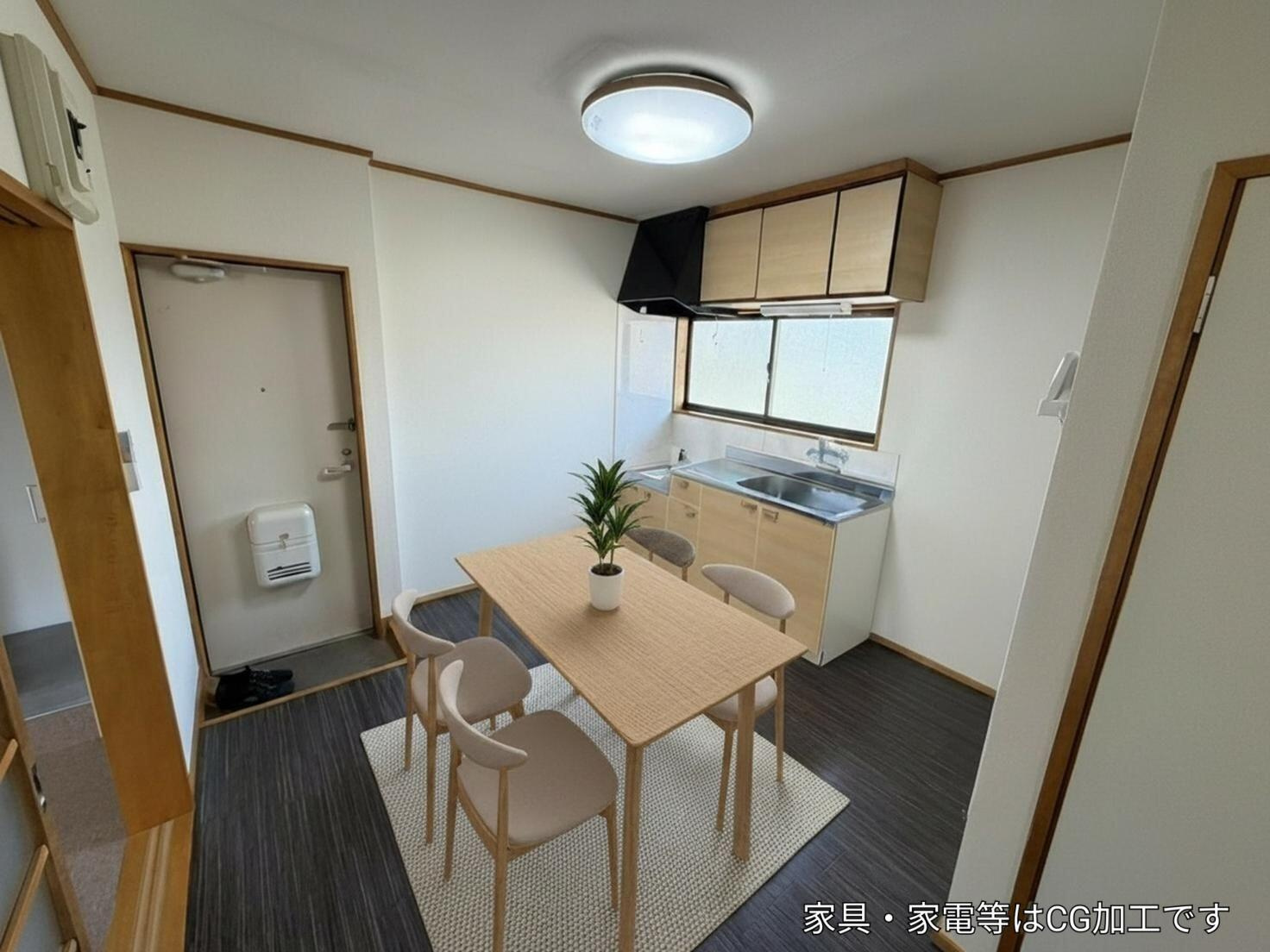 SSハイツ　郷ケ丘のキッチン|※掲載写真はCGによるバーチャルステージング加工を施したイメージです。家具・家電・小物等は実際には設置されておりません。