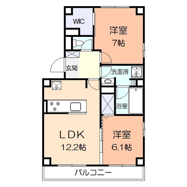 アンモード　イグサ2の間取り