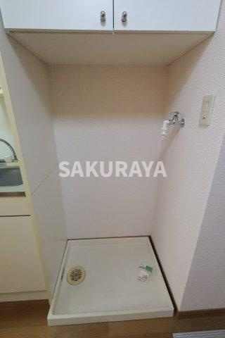 エンパレス　レオ　V22の設備|洗濯機置き場。2025年6月撮影。