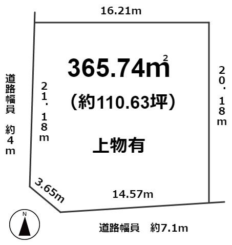 上賀茂前田町 土地の土地図