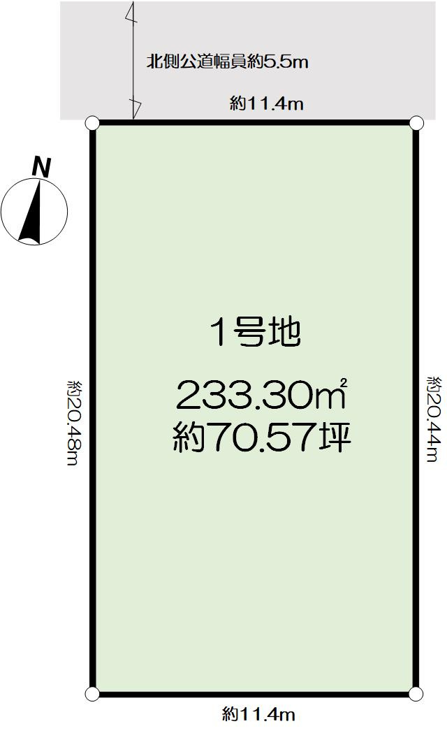 鴨子ヶ原2丁目売土地の土地図