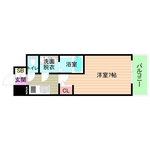 大阪市都島区東野田町５丁目の賃貸マンションの間取り