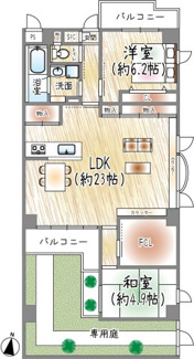 【間取り】 | メゾンクレール長興寺