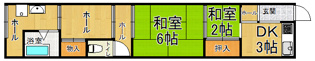 加島東難波貸家の間取り