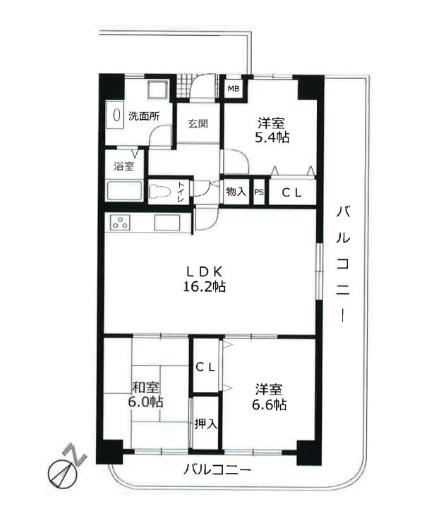 神戸市垂水区清水が丘3丁目の間取り