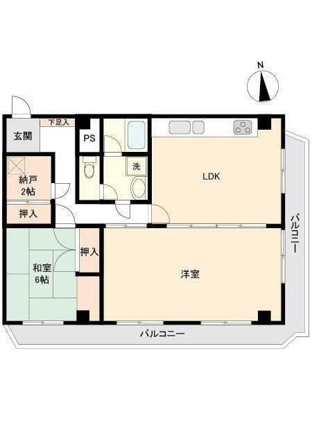 中通レンガマンション(JS)の間取り