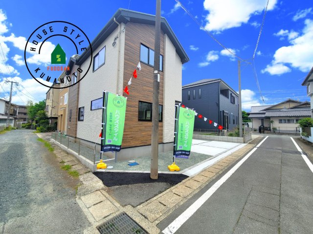 熊本市北区清水新地3丁目第1-1棟（1号棟）　の前面道路含む現地写真|見学の時間などお気軽にお問い合わせ下さい。