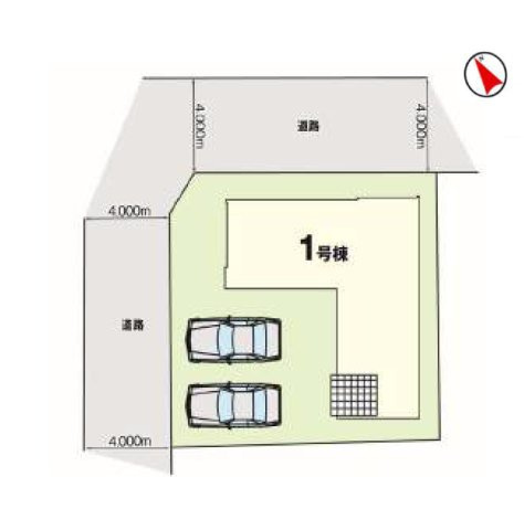 熊本市北区清水新地3丁目第1-1棟（1号棟）　の区画図|配置図（1号棟）